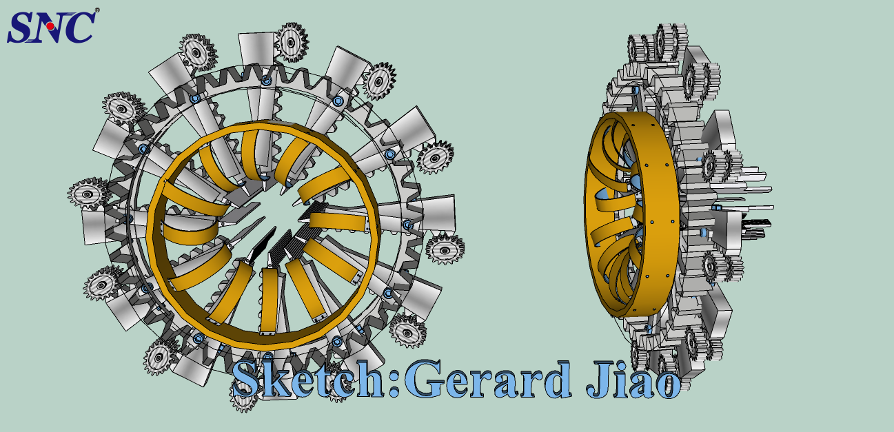 Conical pole cage welding machine